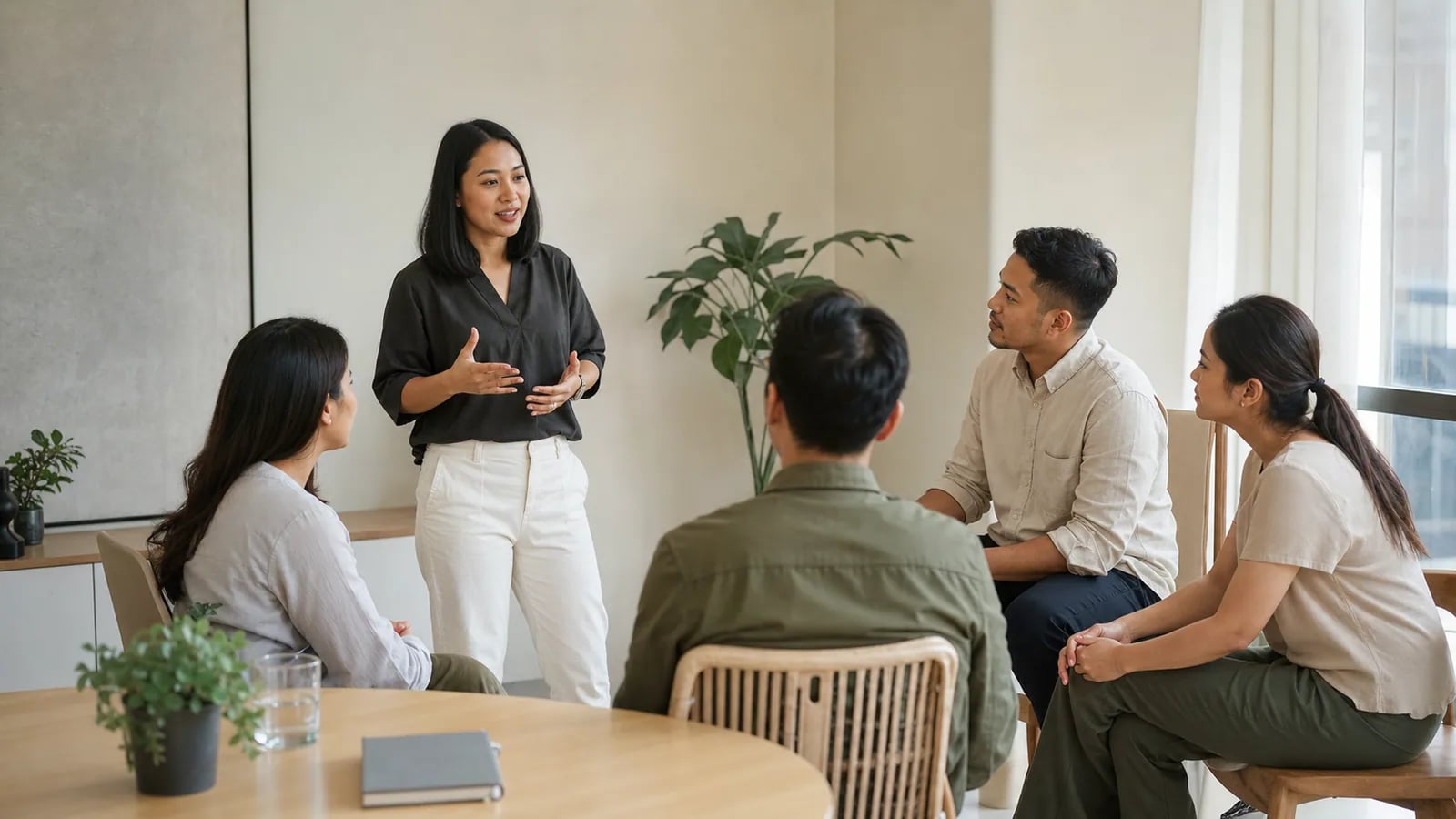 Tim perusahaan mengikuti sesi Corporate Mental Wellness